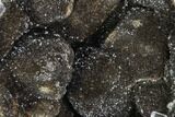 Septarian Dragon Egg Geode - Black Crystals #107184-2